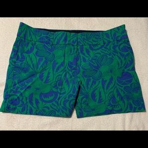 Talbots Daily Short, Size 14P, Blue/Green Print